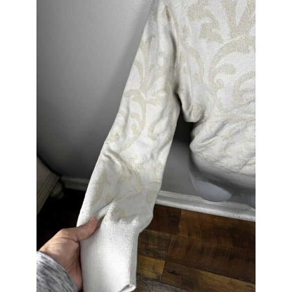 Anthropologie High Neck Pullover Barton Sweatshirt Womens XSMALL Ivory - Picture 2 of 6